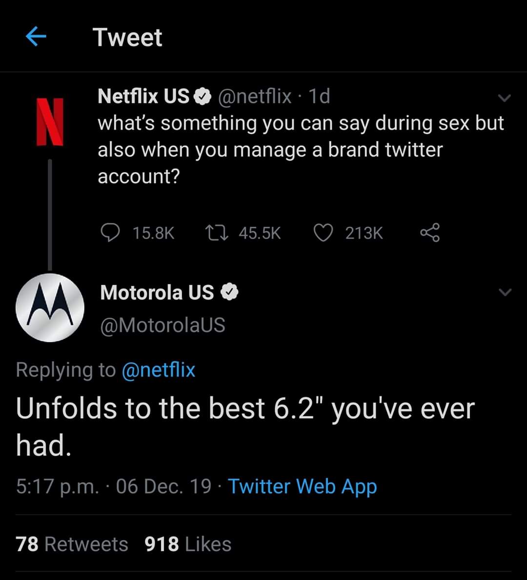 motorola battery - Tweet Netflix Us . 1d what's something you can say during sex but also when you manage a brand twitter account? O 27 Motorola Us Unfolds to the best 6.2" you've ever had. p.m. 06 Dec. 19. Twitter Web App 78 918