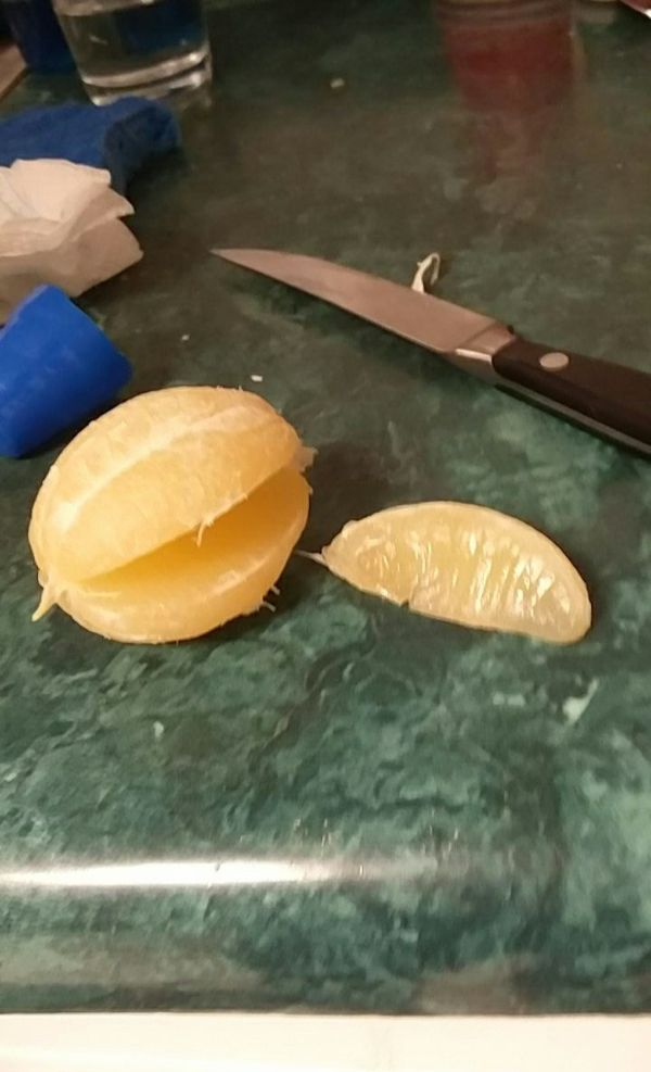 A naked lemon.