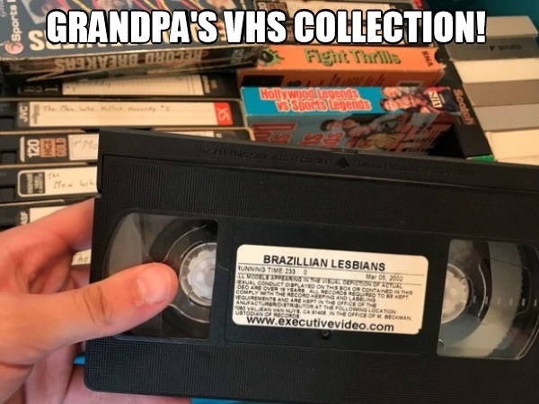 im going to be a grandfather meme - Sporta Grandpa'S Vhs Collection! Figis Turls S49MU900 HollyWood Engeons Vs Sports Legends 1893 Mea wh Brazillian Lesbians Runn No TIVE33 Ilsetenes S Ere Become A D Nccrore T Son Cannon