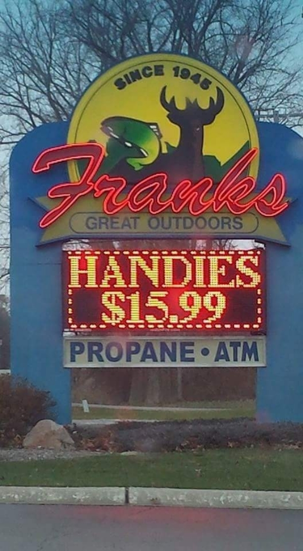 sign - Ce Great Outdoors Suurs, Handies $15.99 Propane Atm
