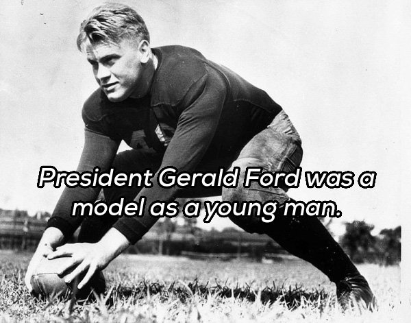 gerald ford college football - President Gerald Ford was a model as a young man
