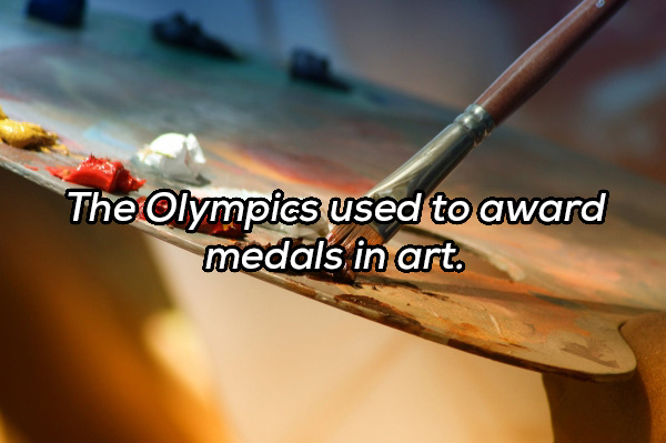 paint and easel photography - The Olympics used to award medals in art.
