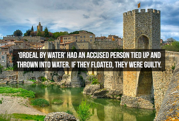romanesque bridge of besalú - "Ordeal By Water Had An Accused Person Tied Up And Thrown Into Water. If They Floated, They Were Guilty. Yo Sa
