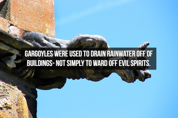 sky - Gargoyles Were Used To Drain Rainwater Off Of Buildings Not Simply To Ward Off Evil Spirits.