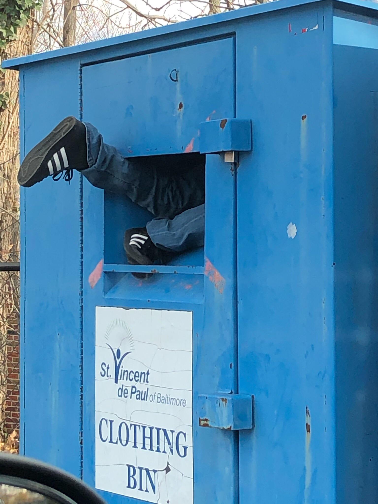 public utility - Pasaheutiche St. incent de Paul of Baltimore Clothing Bin