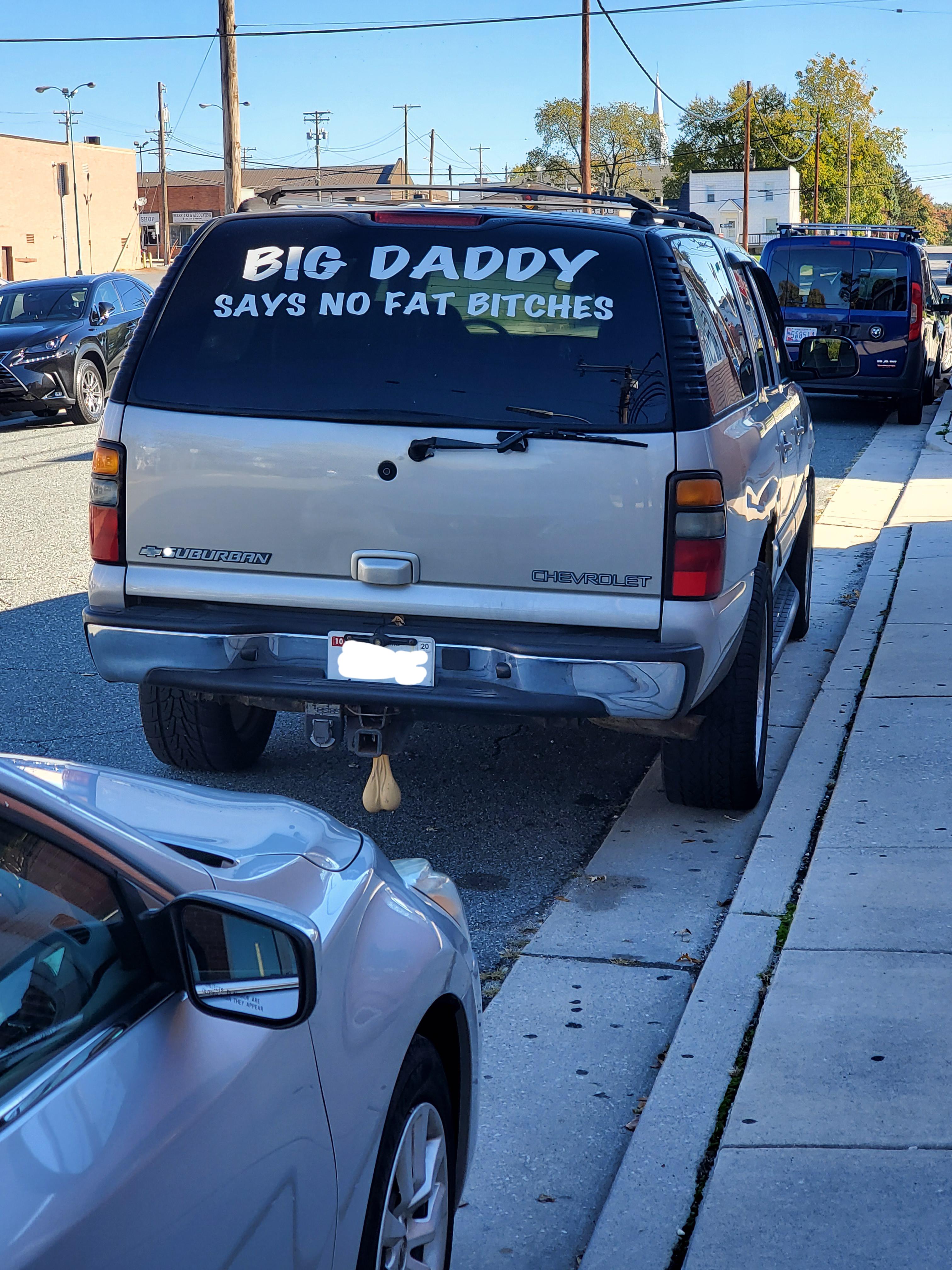 parking - Big Daddy Says No Fat Bitches