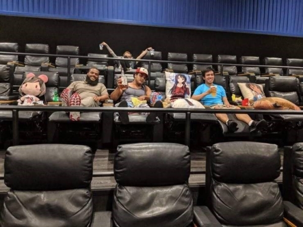 weebs in movie theater