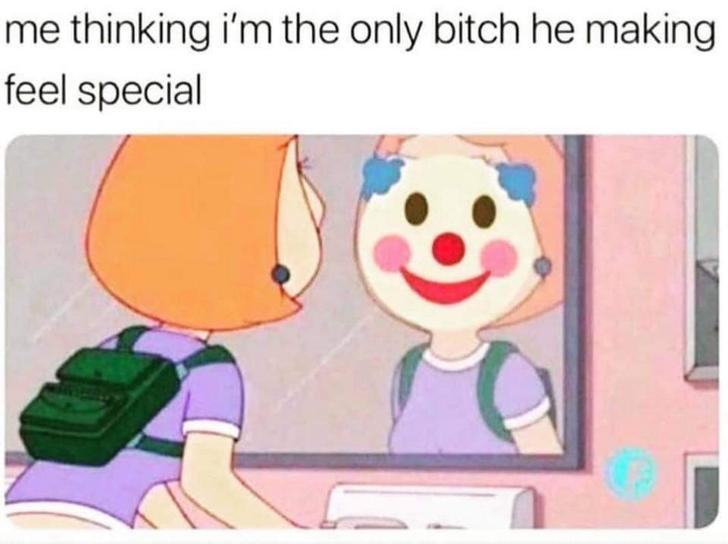 family guy lois clown meme - me thinking i'm the only bitch he making feel special
