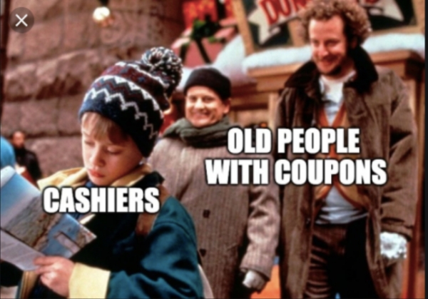 home alone 2 lost in new york 1992 - Old People With Coupons Cashiers