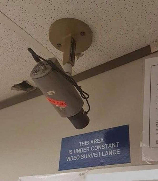 funny video surveillance signs - This Area Is Under Constant Video Surveillance