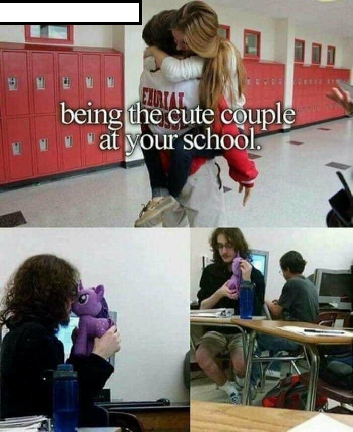 being the cute couple at school meme - being the cute couple at your school. A