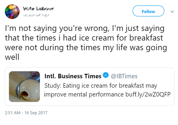 problem with apu meme - v I'm not saying you're wrong, I'm just saying that the times i had ice cream for breakfast were not during the times my life was going well Intl. Business Times Study Eating ice cream for breakfast may improve mental performance b