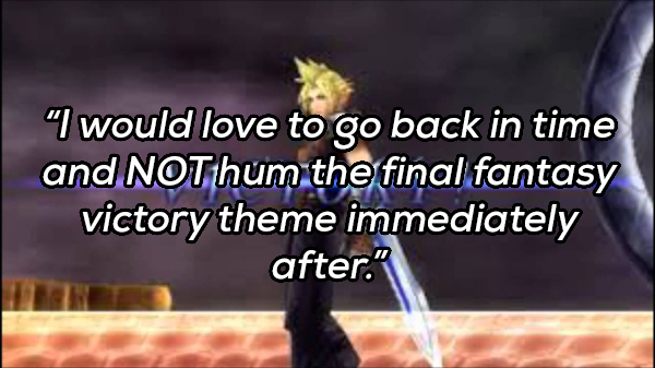 media markt - "I would love to go back in time and Not hum the final fantasy victory theme immediately after."