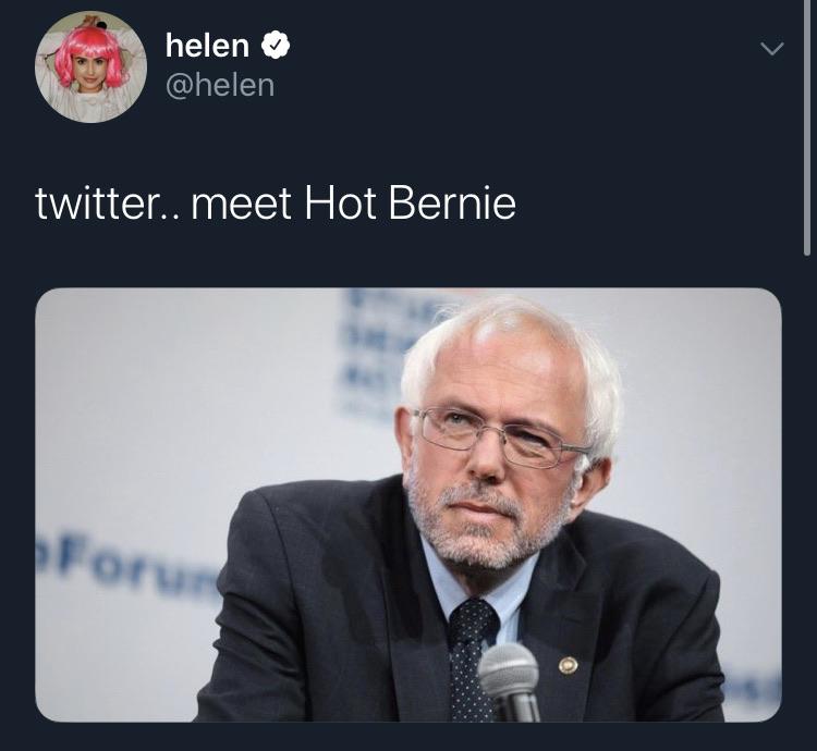 white twitter - bernie sanders meet Hot Bernie