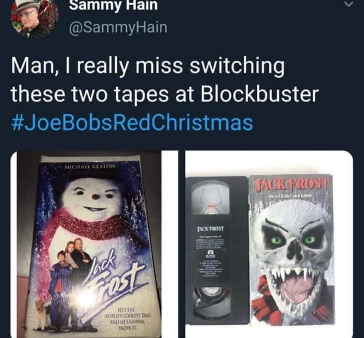 white twitter - Sammy Hain Man, I really miss switching these two tapes at Blockbuster Michael Klate Sack Frost Juksrost Kes The Worlds Coolest Dad And He'S Gonnu Poli