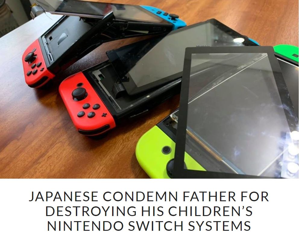 Japanese Condemn Father For Destroying His Children'S Nintendo Switch Systems