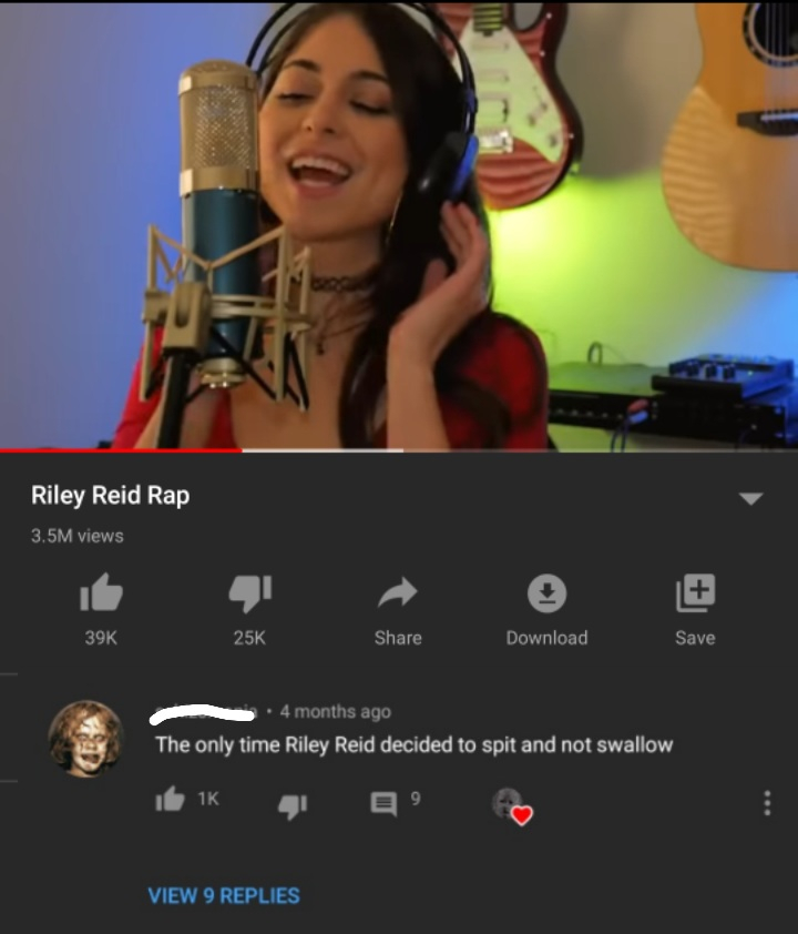 screenshot - Riley Reid Rap 3.5M views 39K 25K Download Save 4 months ago The only time Riley Reid decided to spit and not swallow it ik View 9 Replies