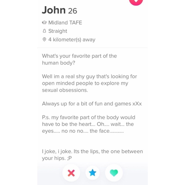 document - John 26 Midland Tafe 8 Straight 4 kilometers away What's your favorite part of the human body? Well im a real shy guy that's looking for open minded people to explore my sexual obsessions. Always up for a bit of fun and games xXx P.S. my favori