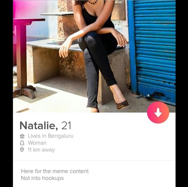 shoulder - Natalie, 21 Lives in Bengaluru 8 Woman 11 km away Here for the meme content Not into hookups