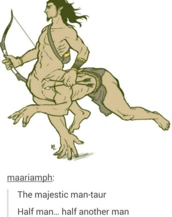 mantaur half man half another man - maariamph The majestic mantaur Half man... half another man