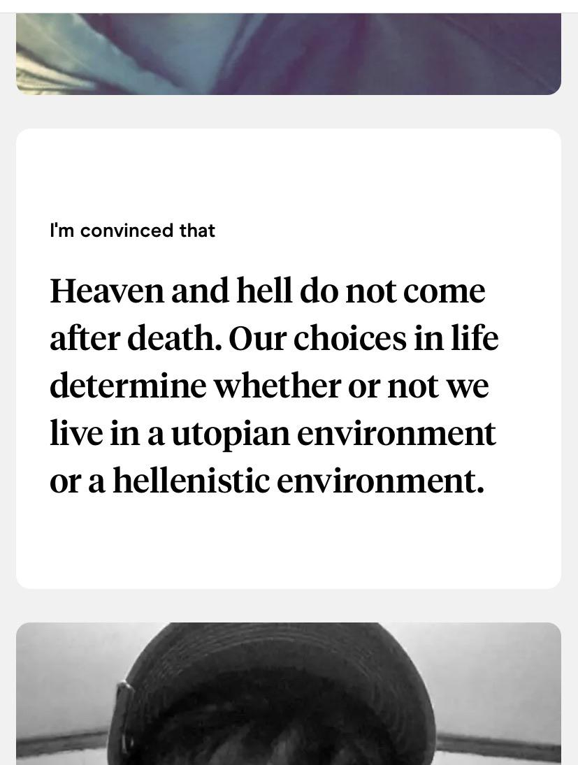 complementary and natural healthcare council - I'm convinced that Heaven and hell do not come after death. Our choices in life determine whether or not we live in a utopian environment or a hellenistic environment.