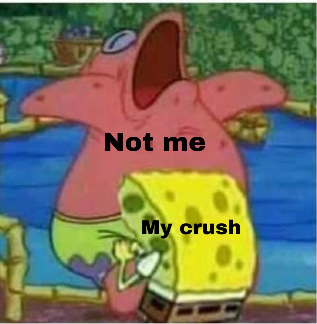 e minor spongebob meme - Not me My crush