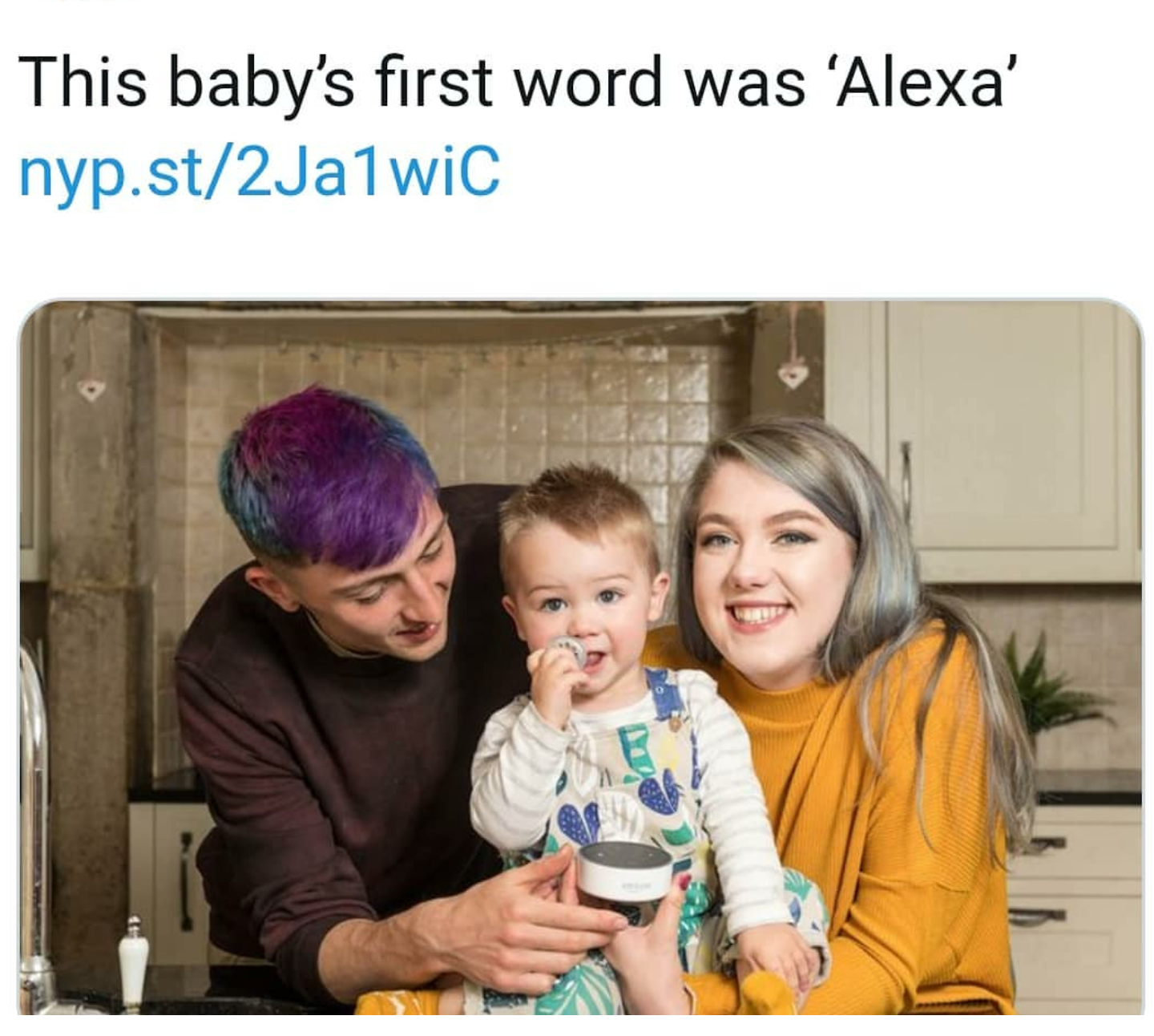 baby's first word was alexa - This baby's first word was 'Alexa' nyp.st2Jalwic