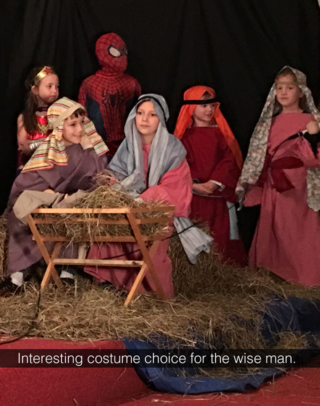 theatre - Interesting costume choice for the wise man.