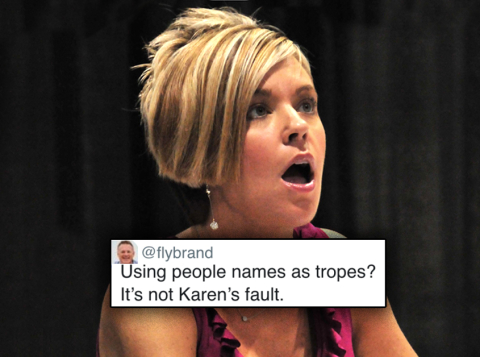 karen meme - Using people names as tropes? It's not Karen's fault.