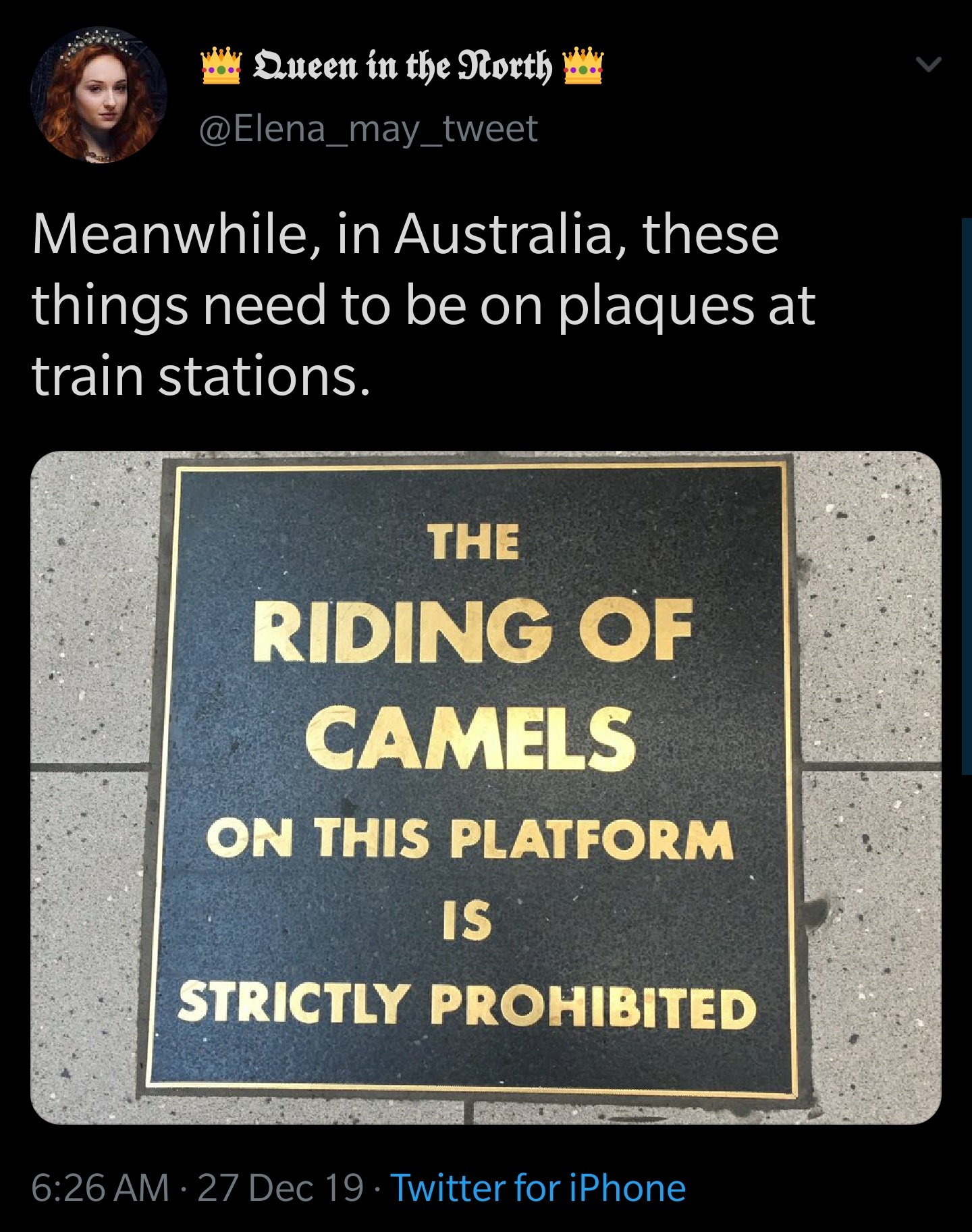 united colors of ska vol - Queen in the North Meanwhile, in Australia, these things need to be on plaques at train stations. The Riding Of Camels On This Platform Is Strictly Prohibited 27 Dec 19. Twitter for iPhone