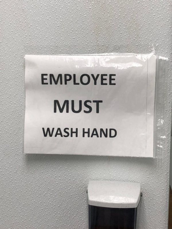 sign - Employee Must Wash Hand