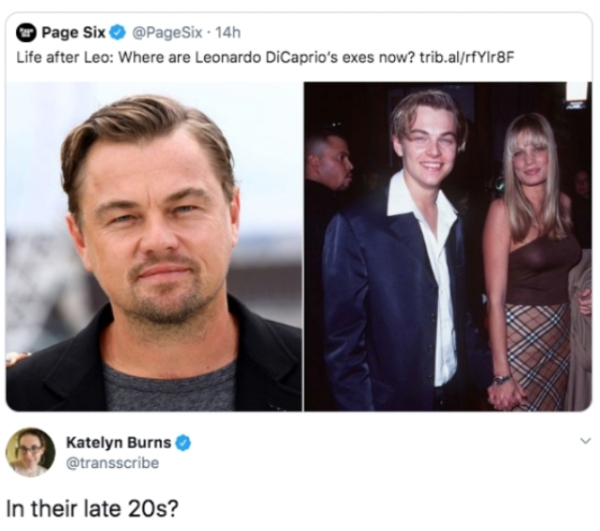 kristen zang - Page Six . 14h Life after Leo Where are Leonardo DiCaprio's exes now? trib.alrfylr8F Katelyn Burns In their late 20s?