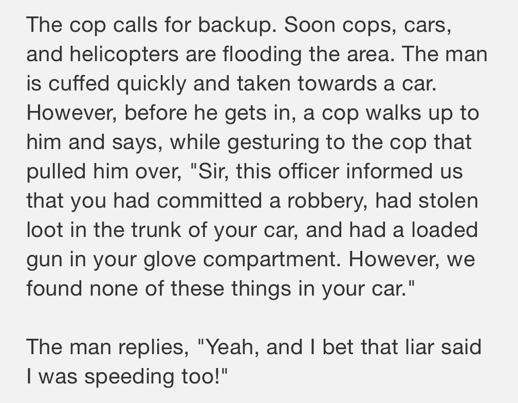 michael esposito and trump - The cop calls for backup. Soon cops, cars, and helicopters are flooding the area. The man is cuffed quickly and taken towards a car. However, before he gets in, a cop walks up to him and says, while gesturing to the cop that p