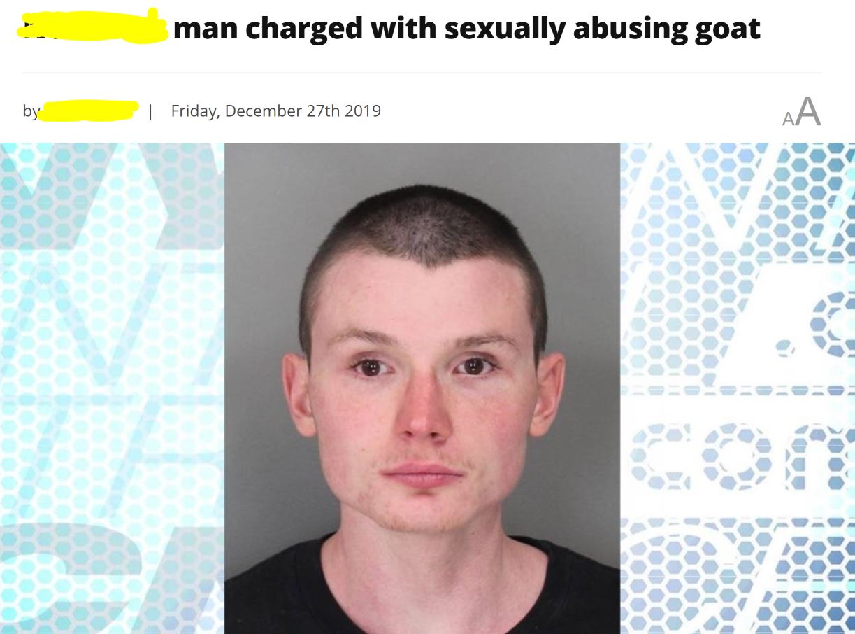 chasity l bateman - man charged with sexually abusing goat | Friday, December 27th 2019 Do