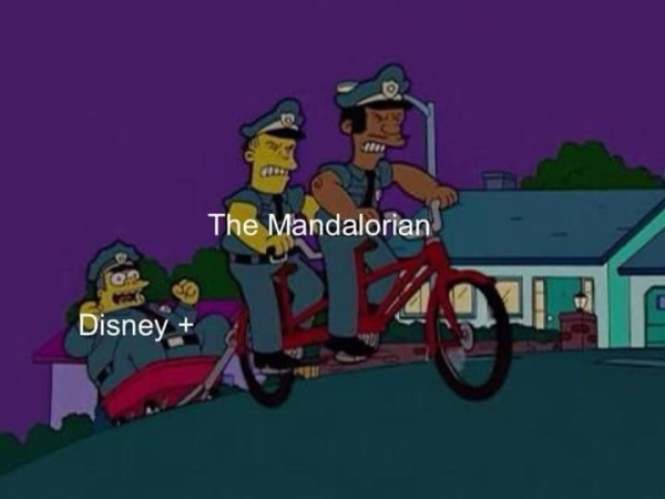pulling chief wiggum meme - The Mandalorian Disney