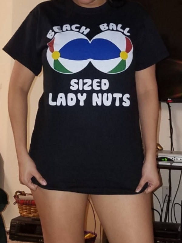 t shirt - Eace Bar Sized Lady Nuts