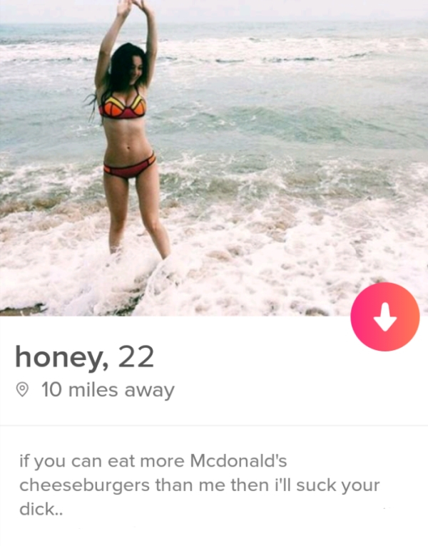 vacation - honey, 22 10 miles away if you can eat more Mcdonald's cheeseburgers than me then i'll suck your dick..