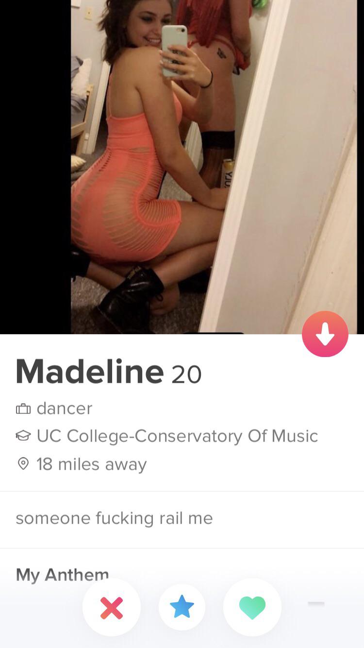 girl - Madeline 20 dancer @ Uc CollegeConservatory Of Music 18 miles away someone fucking rail me My Anthem