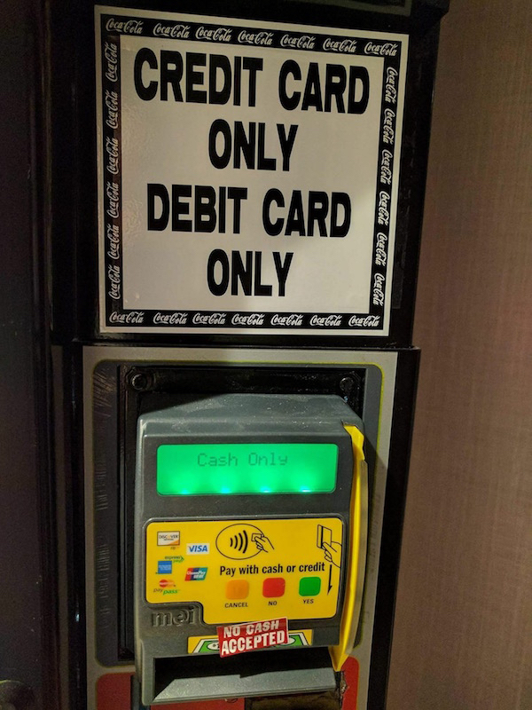 credit card only debit card only