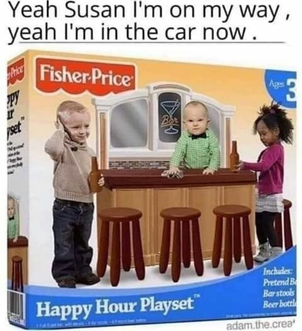 fisher price happy hour playset - Yeah Susan I'm on my way, yeah I'm in the car now. Fisher Price Ags Inchides Pretende Barstools Beer bottle Happy Hour Playset adam.the.crea'