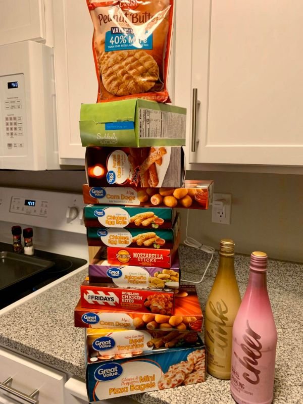 “My roommate and I bought a lot of snacks for our NYE party… and nobody showed up.”