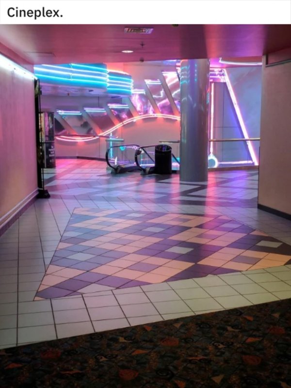 80s nostalgia - retro neon mall - Cineplex
