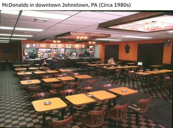 80s nostalgia - 1980s fast food - McDonalds in downtown Johnstown, Pa Circa 1980s
