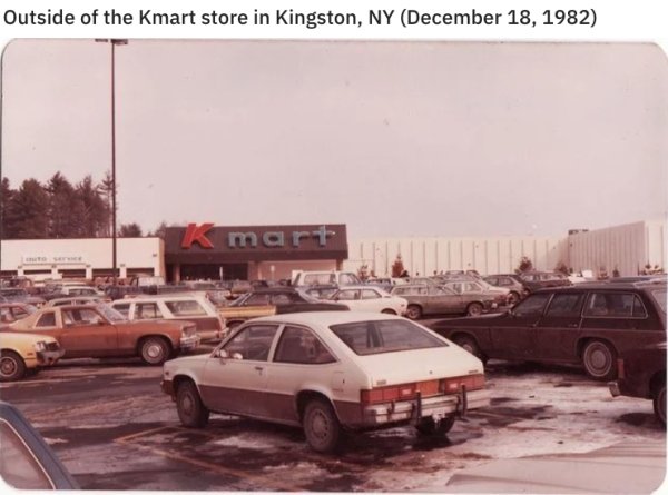 80s nostalgia - caldor kingston ny - Outside of the Kmart store in Kingston, Ny