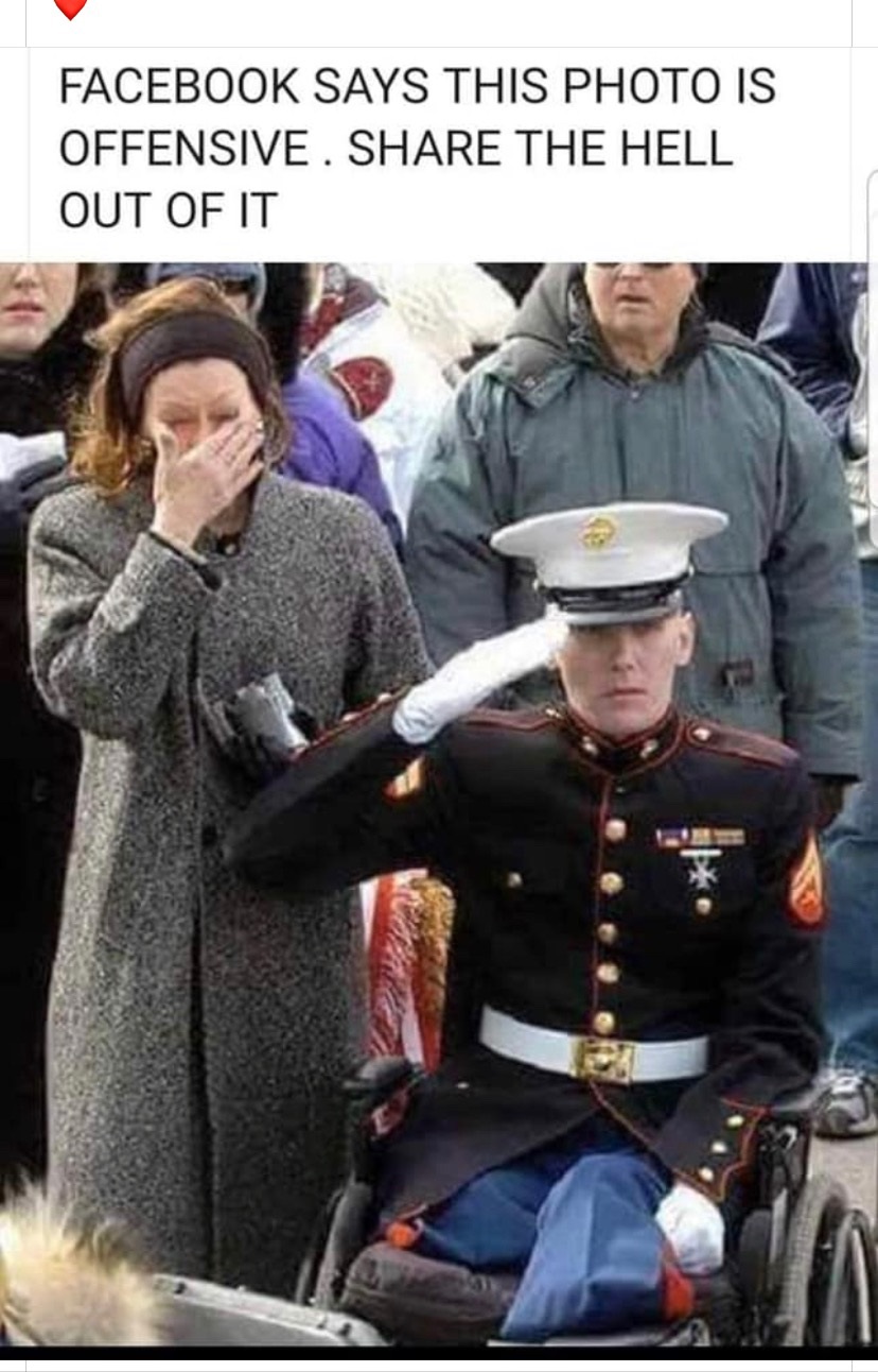 stand for the pledge - Facebook Says This Photo Is Offensive. The Hell Out Of It