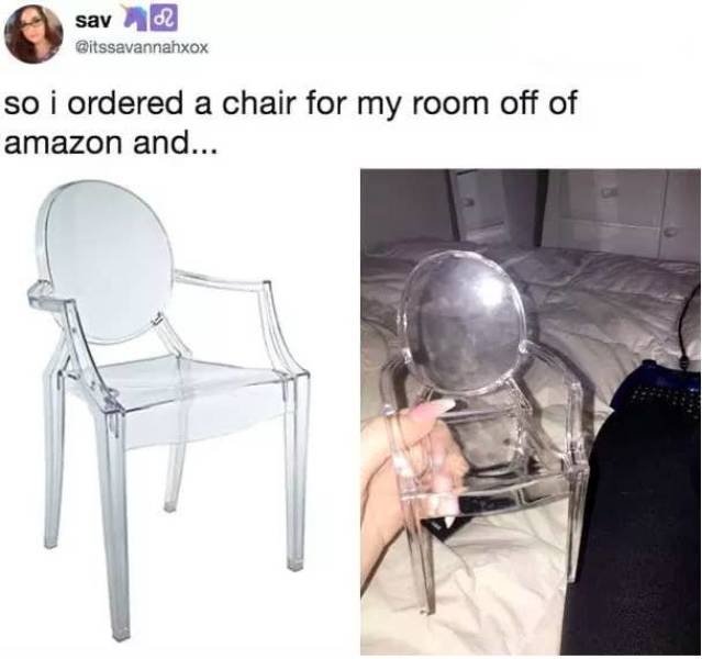 amazon chair meme - sav 2 so i ordered a chair for my room off of amazon and...