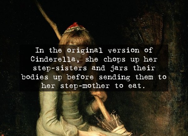 john everett millais cinderella - In the original version of Cinderella, she chops up her stepsisters and jars their bodies up before sending them to her stepmother to eat.