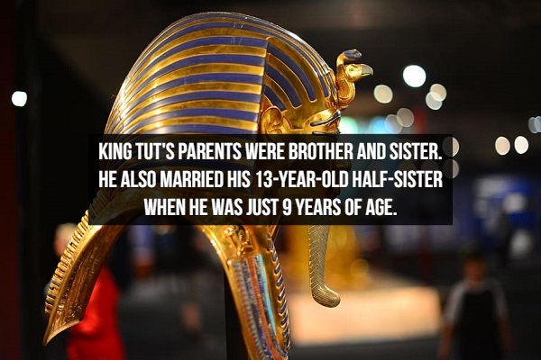 ancient egypt objects - King Tut'S Parents Were Brother And Sister. He Also Married His 13YearOld HalfSister When He Was Just 9 Years Of Age.