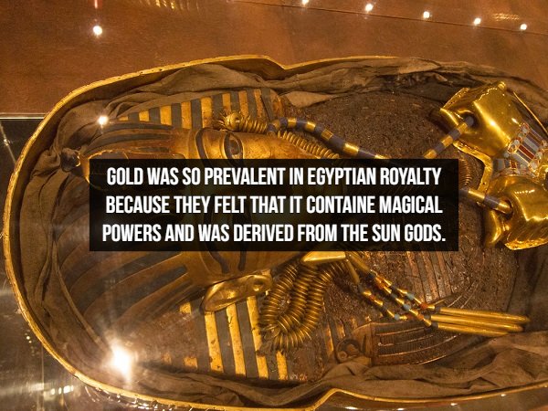 amber - Gold Was So Prevalent In Egyptian Royalty Because They Felt That It Containe Magical Powers And Was Derived From The Sun Gods.