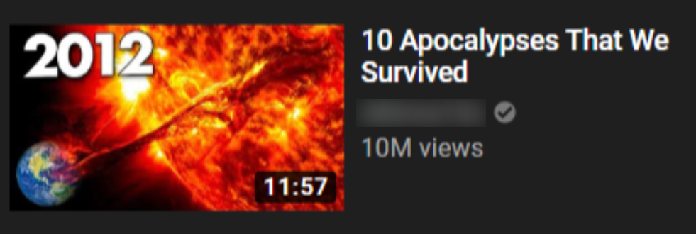 10 apocalypse we survived - 2012 10 Apocalypses That We Survived 10M views